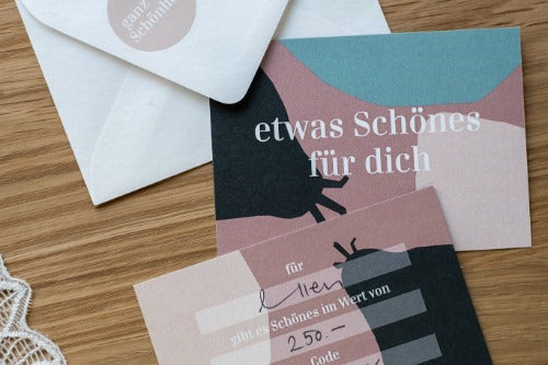 Gutschein von thoughts of september mit weissem Umschlag