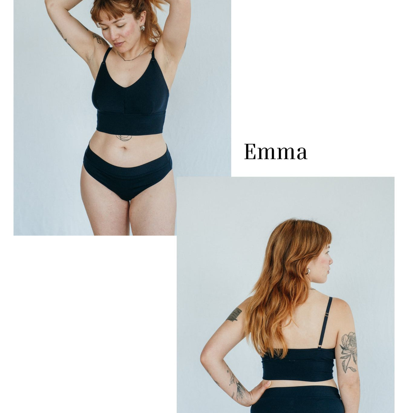 Bralette ‚Emma‘ in verschiedenen Ansichten zum Selbstgestalten