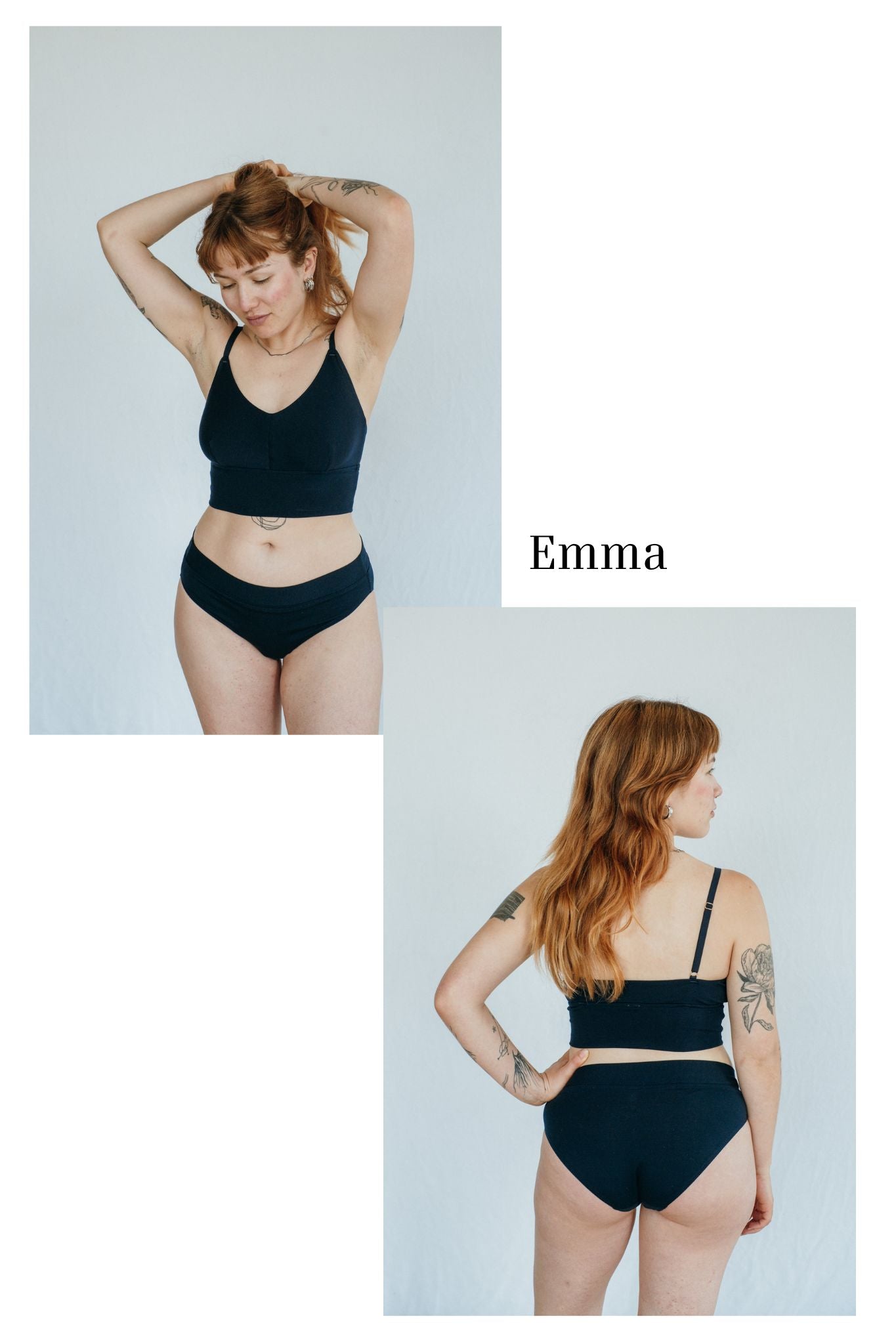 Bralette ‚Emma‘ in verschiedenen Ansichten zum Selbstgestalten
