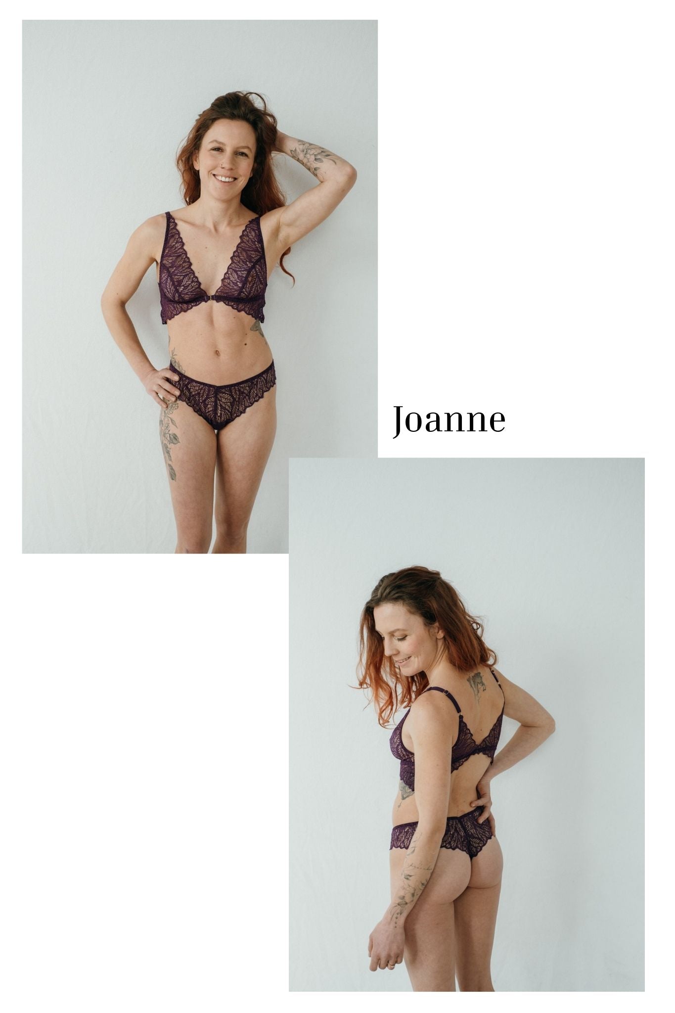 Ansichten des nachhaltigen Bralettes Joanne zum Selbergestalten