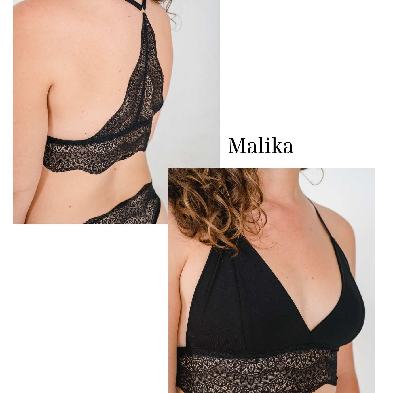 Bralette ‚Malika‘ in verschiedenen Ansichten zum Selbstgestalten