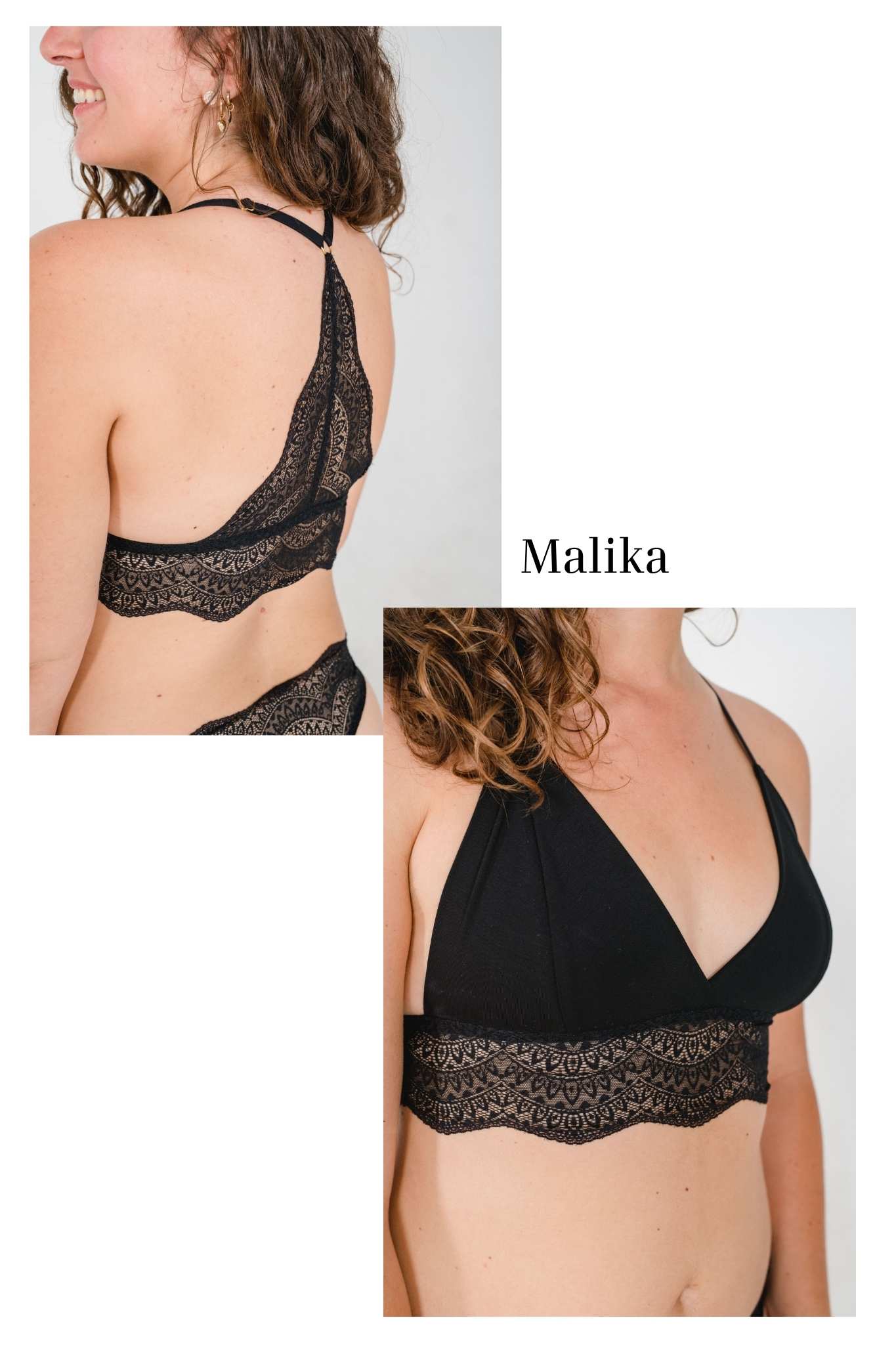 Bralette ‚Malika‘ in verschiedenen Ansichten zum Selbstgestalten
