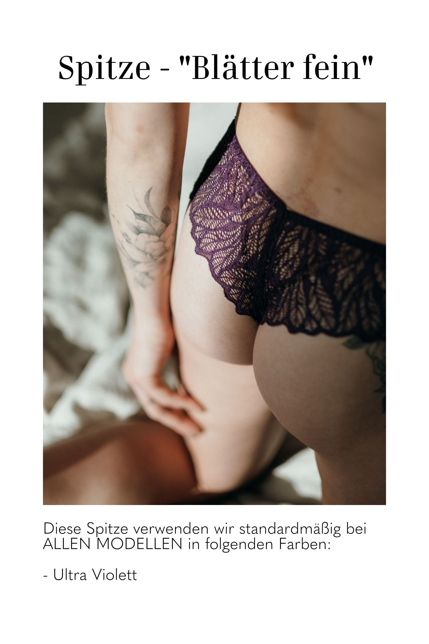 Ansicht Spitze "Blätter fein" für dein selbst entworfenes Bralette bei thoughts of september