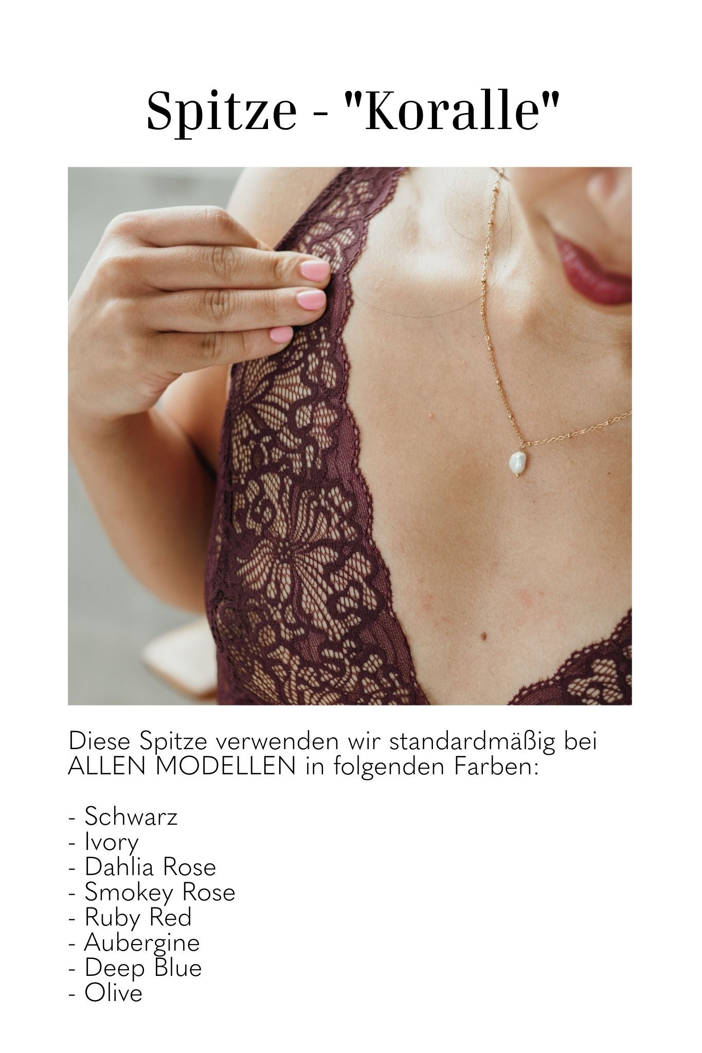 Ansicht Spitze "Koralle" für dein selbst entworfenes Bralette bei thoughts of september