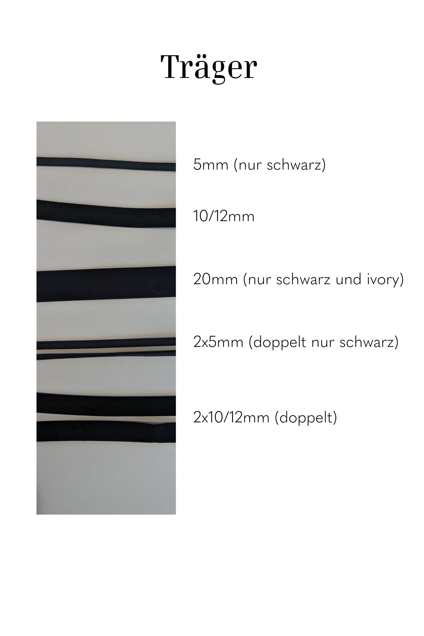 Übersicht Träger für dein selbst designtes Bralette von thoughts of september